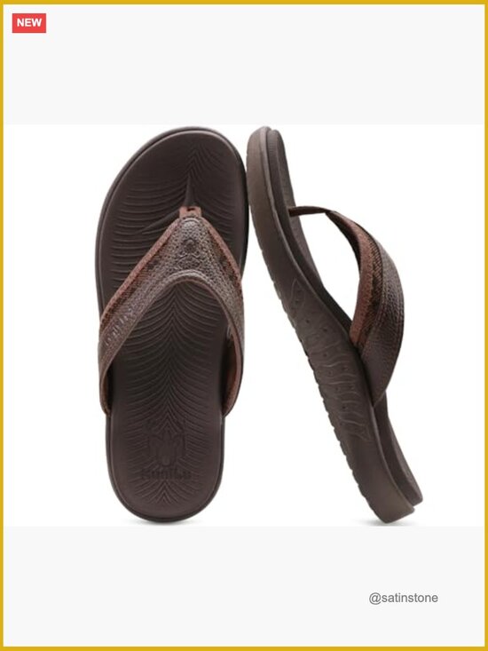 Men\'s Orthotic Flip Flops with Arch Support - Non-Slip Thong Sandals for Summer main image 7